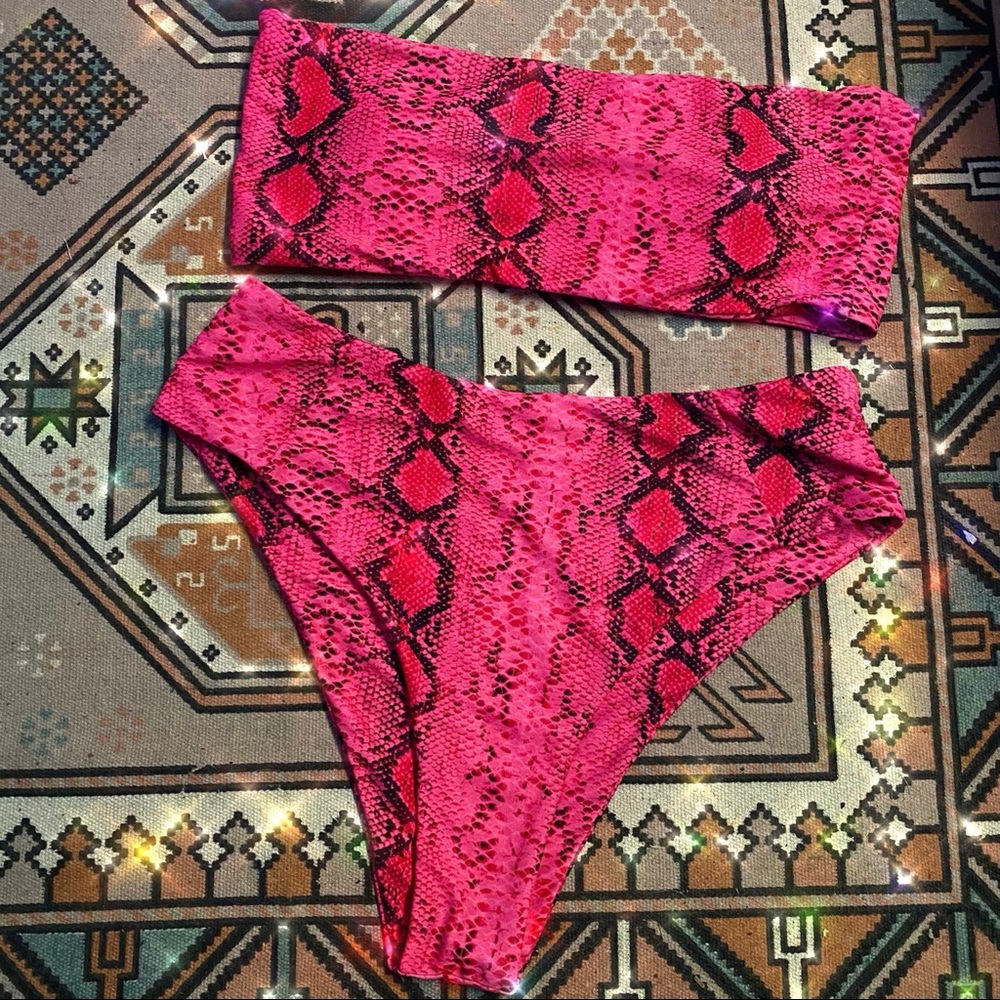 Neon Snakeskin Bikini